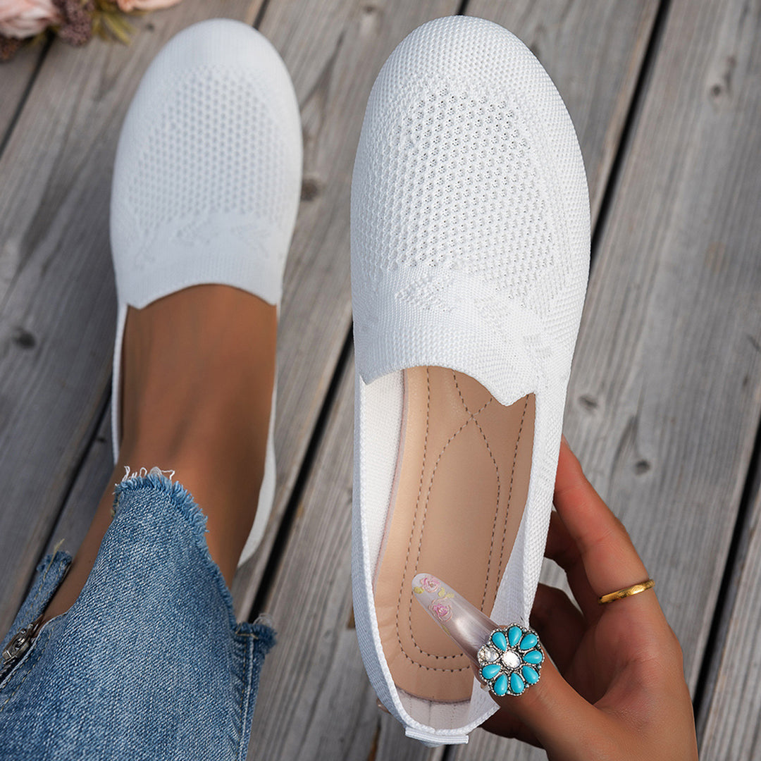 Damen komfortable Slipper mit innovativem Strickdesign EB