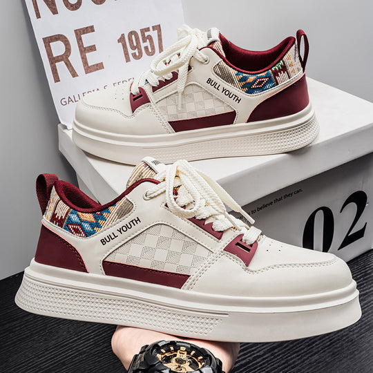 Damen Modische Sneakers mit einzigartigem Ethno-Design und gepolsterter Sohle EB