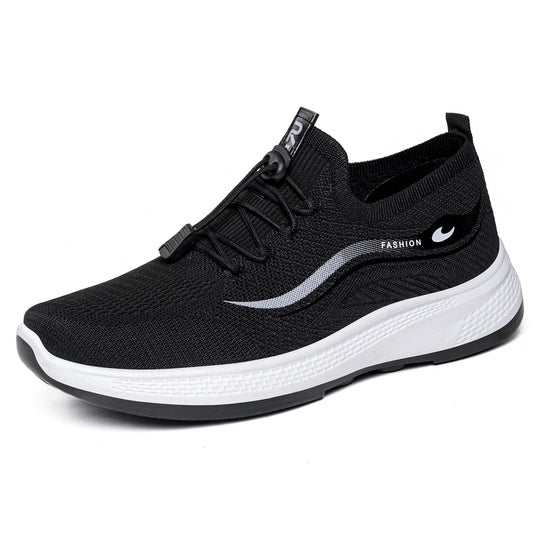 Damen Modische und bequeme Sport-Sneaker mit elastischem Schnellschnürsystem EB