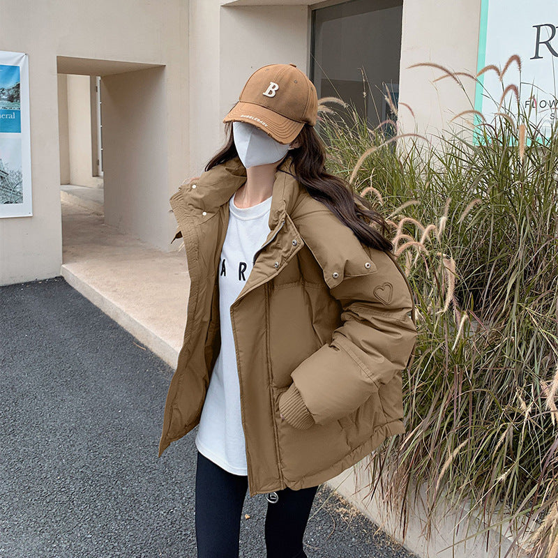 Damen Wattierte Winterjacke mit großzügigem Schnitt und hohem Kragen EB