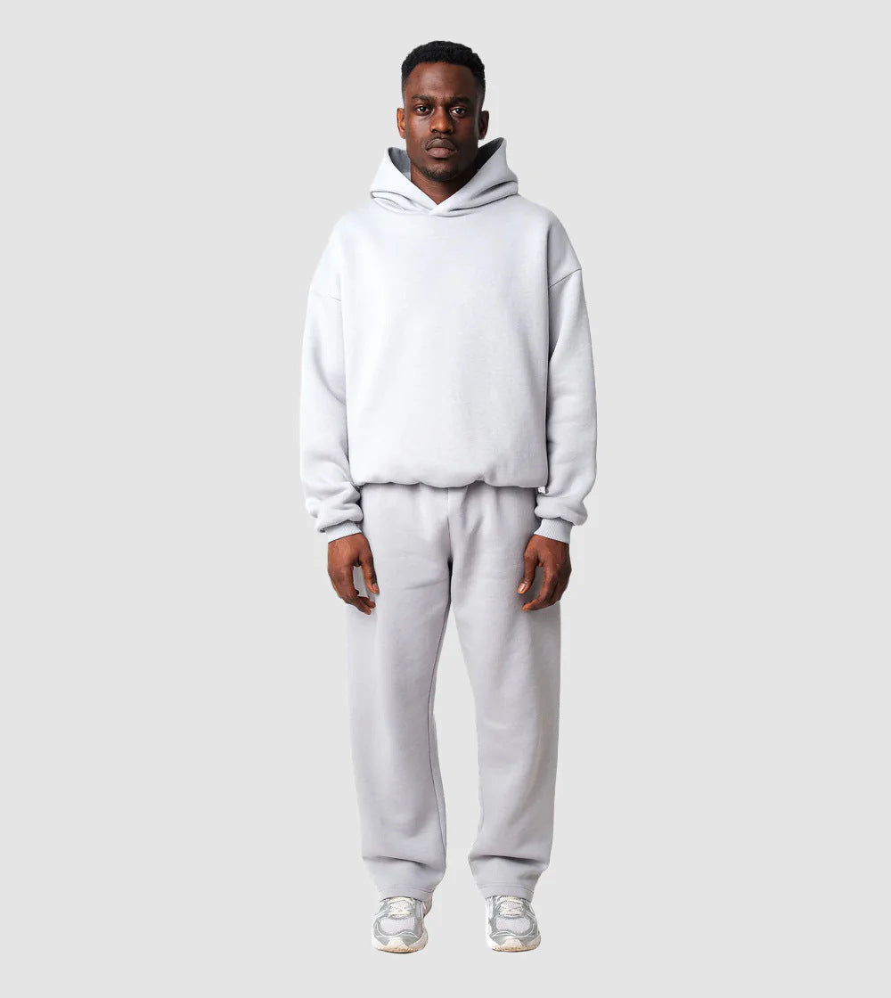 Unisex nan gemütliches Loungewear-Set mit hohem Rollkragen, relaxed-fit Sweatshirt und gerader Sweatpants EB