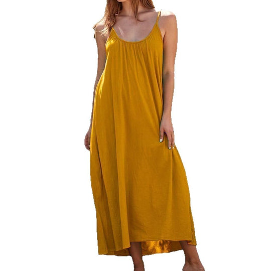 Damen Maxi-Kleid mit trägerloser Passform und luftiger Silhouette EB