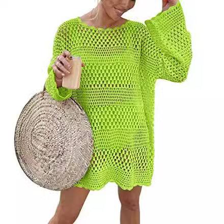 Damen luftiges Häkelkleid EB