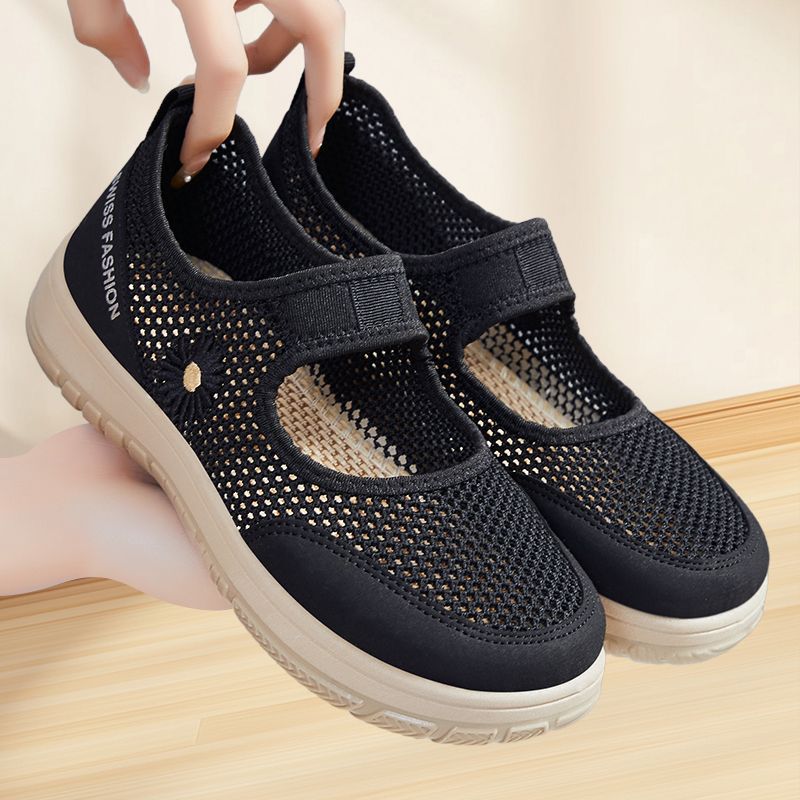 Damen Bequeme und luftige Freizeitschuhe mit verstellbarem Riemen EB