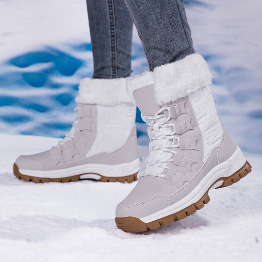 Damen Isolierte Winterstiefel mit rutschfester Sohle und weichem Innenfutter EB