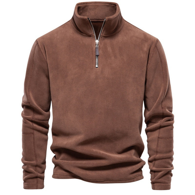 Herren Mikrofleece Pullover mit halbem Reißverschluss EB