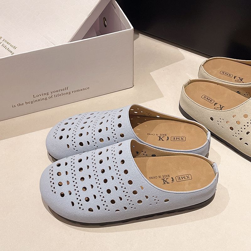 Damen Bequeme Clogs mit luftigen Aussparungen und rutschfester Sohle EB