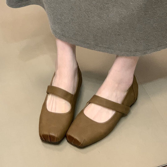 Damen Ballerinas mit verstellbarem Riemen und komfortablem Fußbett EB