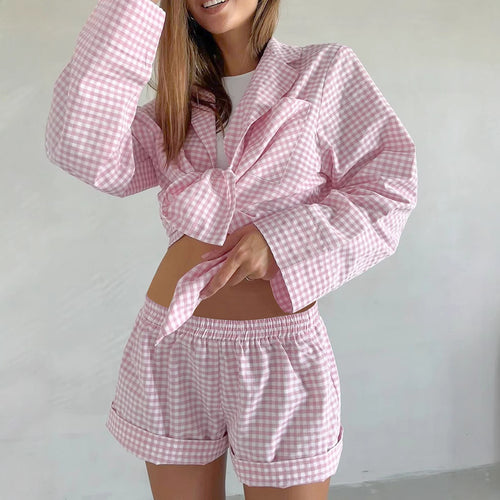 Damen lässiges Sommeroberteil und Shorts-Set EB