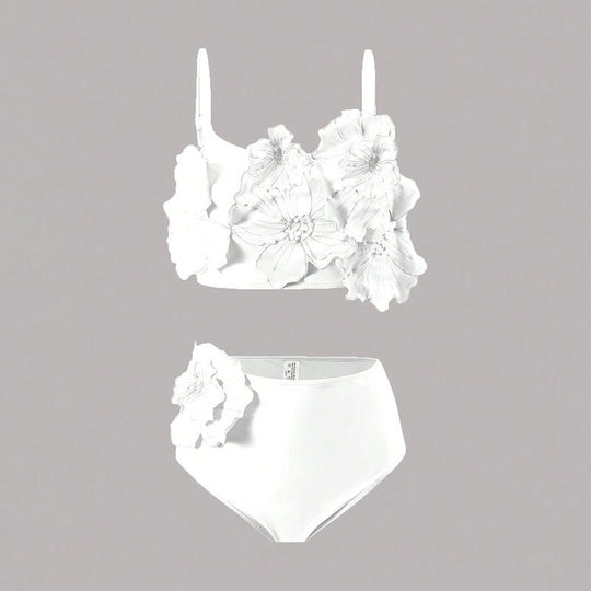Damen Bikiniset mit floralen Applikationen EB