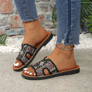 Damen Komfortable Riemchen-Sandalen mit modischem Design EB