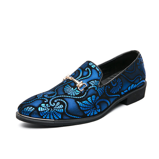 Herren eleganter Slip-On Loafer mit dekorativem Metalldetail, spitzer Form und gepolstertem Komfortfußbett EB