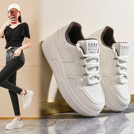 Damen Komfortable Sneaker mit dicker Sohle EB