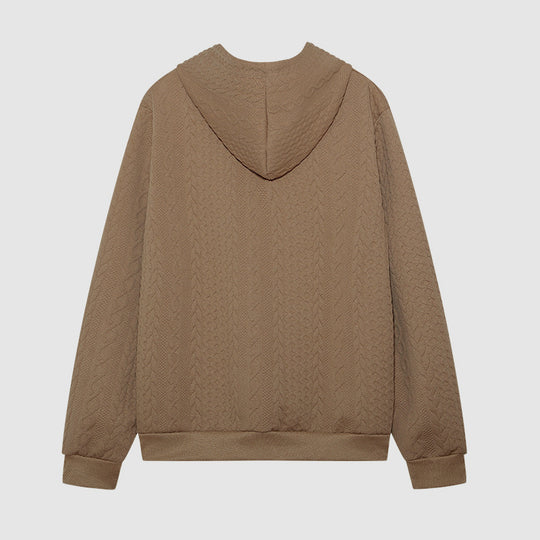 Damen Kapuzenpullover mit Kordelzug und strukturiertem Muster EB
