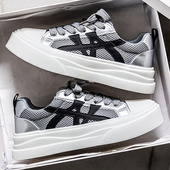 Damen trendige Sneaker mit hohem Plateau EB