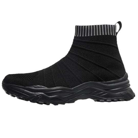 Damen Stricksneaker mit rutschfestem Profil und elastischem Kragen EB
