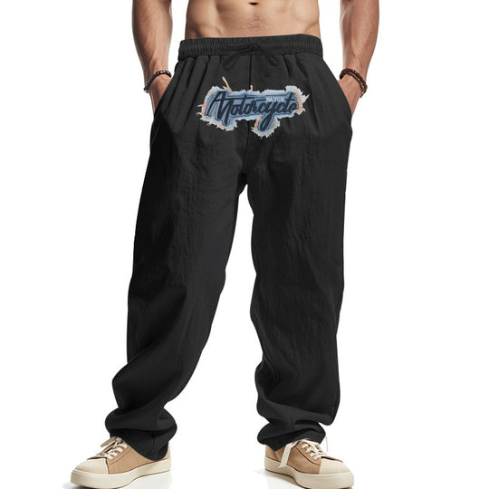 Herren Bequeme Freizeit-Pants mit elastischem Bund und seitlichen Taschen EB