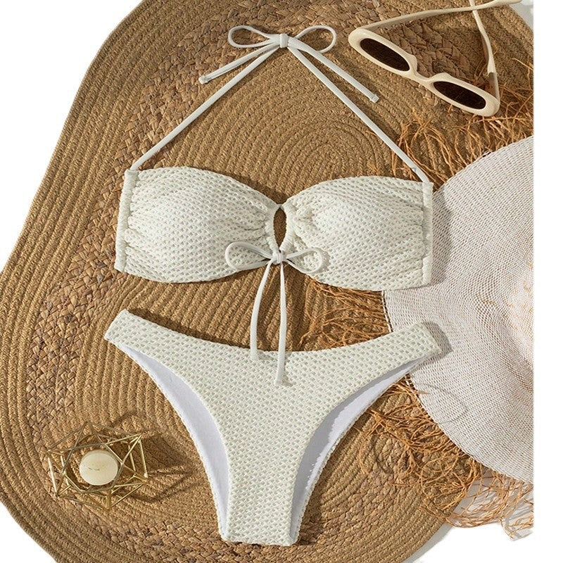 Damen Bikini-Set mit kleinem Knotendetail EB