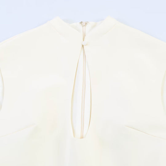 Damen figurbetontes Sommerkleid mit V-Ausschnitt und Rückenschlitz EB
