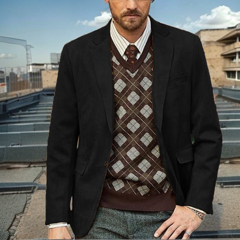 Herren modischer Anzugblazer aus feinster Wolle EB
