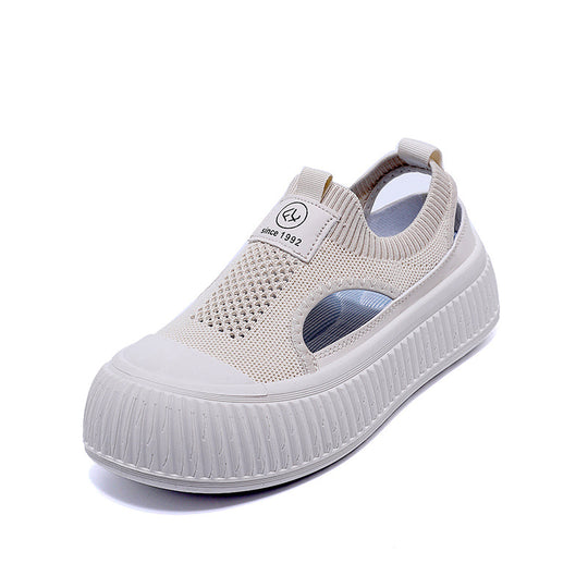 Damen Sneakers mit elastischem Obermaterial und sportlicher Plattform EB