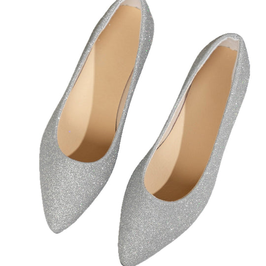 Damen Glitzernde Ballerinas mit elegantem Schnitt EB