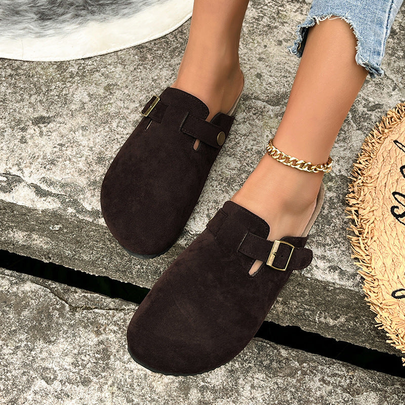 Damen Komfortable Clogs mit Schickem Riemen EB