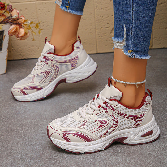 Damen Sportliche Sneakers mit atmungsaktivem Netzdesign und dämpfender Sohle EB