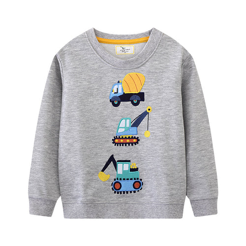 Jungen Sweatshirt mit aufregendem Baustellenmotiven EB