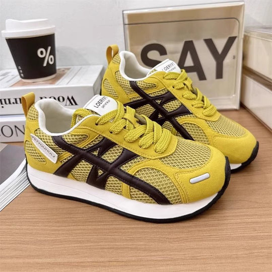 Damen Sportliche Sneakers mit atmungsaktiver Netzstruktur und strapazierfähigem Obermaterial EB