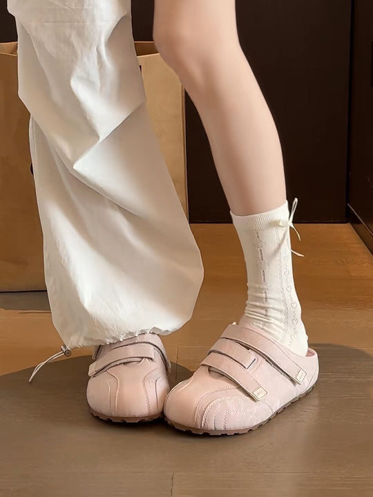 Damen Clogs mit verstellbaren Klettverschlüssen und ergonomischer Fußbettausstattung EB
