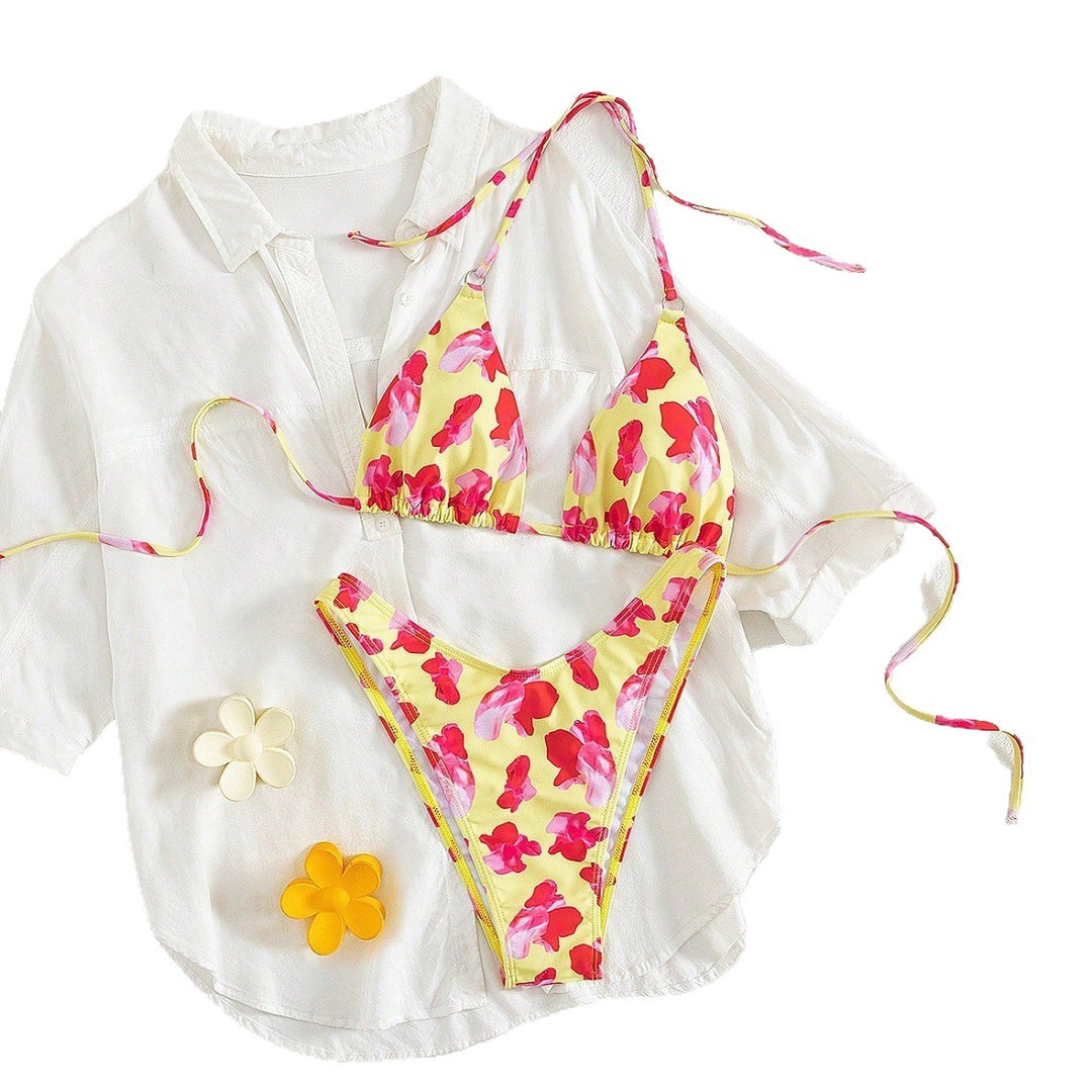 Damen Triangel-Bikini-Set mit floralem Design EB