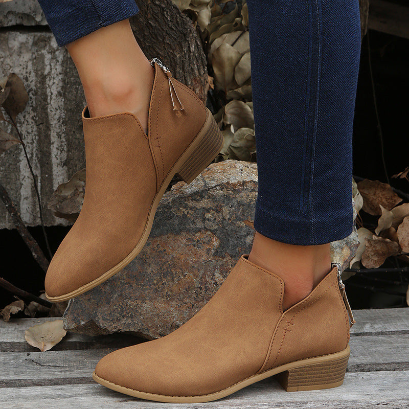 Damen Mokassin-Stiefeletten mit tierischem Muster und komfortablem Riemendesign EB