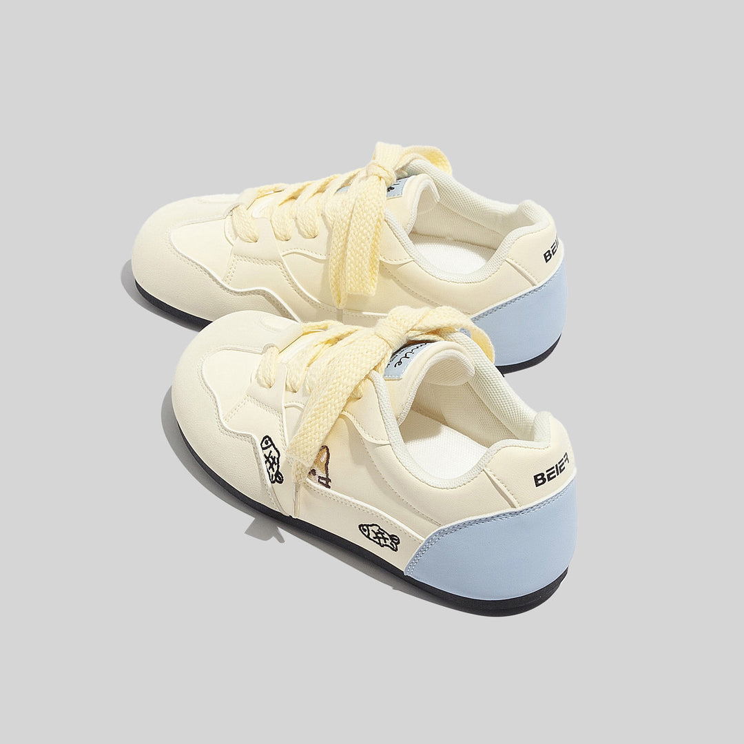 Damen Sportliche Sneakers mit verspielten Tierapplikationen und komfortabler Dämpfung EB