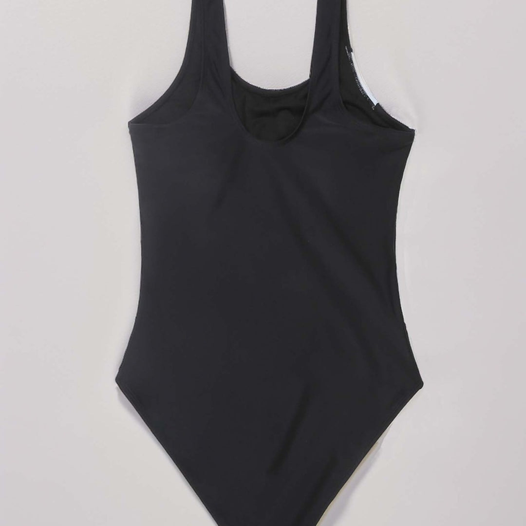 Damen Einteiliger Badeanzug mit stilvollem Farbblock-Design und figurförderndem Schnitt EB