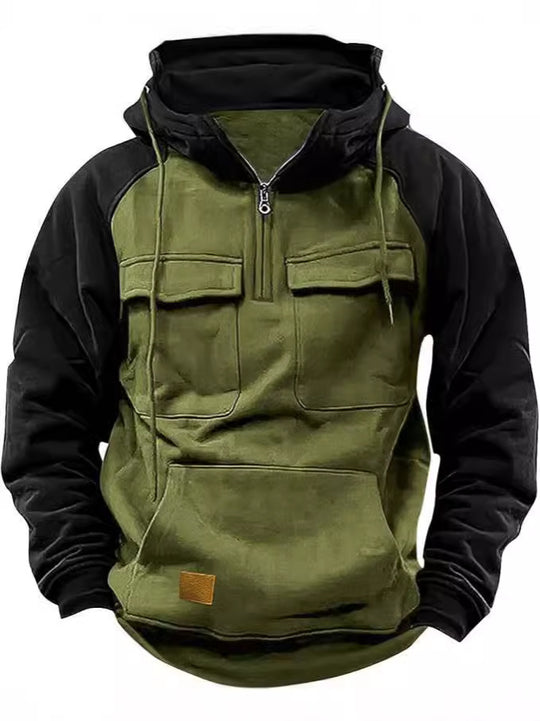 Herren funktionale Kapuzenjacke mit praktischen Taschen EB