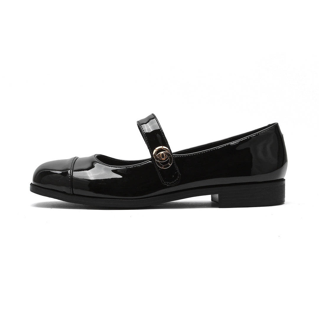 Damen Ballerinas mit eleganter Riemchenverzierung und modischem Kontrastdesign EB
