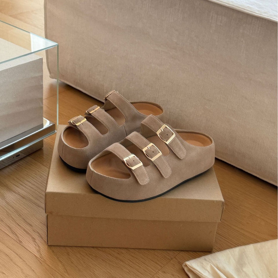Damen Komfortable Riemensandalen mit verstellbaren Schnallen und ergonomischem Fußbett EB