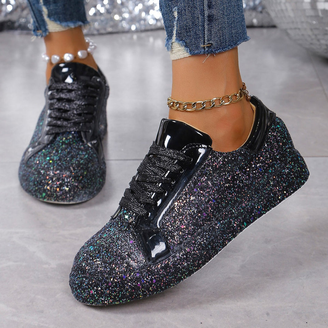 Damen Glitzernde Sneakers mit hohem Komfort und modischem Design EB