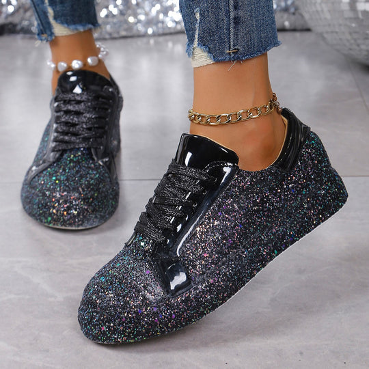 Damen Glitzernde Sneakers mit hohem Komfort und modischem Design EB