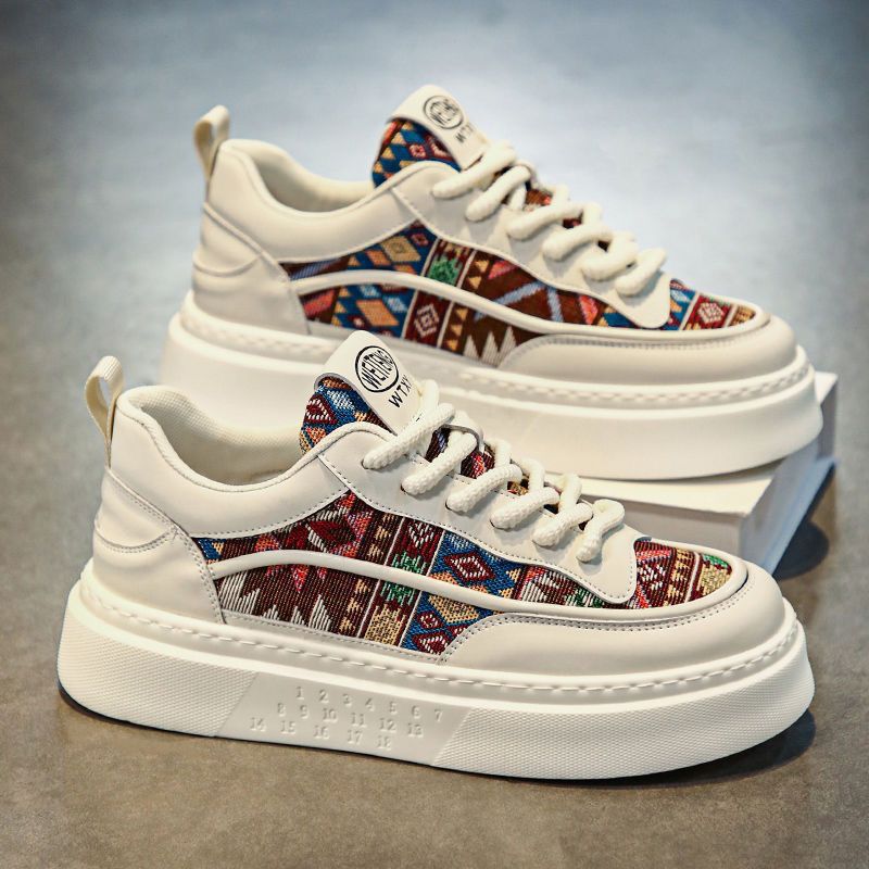 Damen bequeme Sneakers mit buntem Ethno-Muster EB