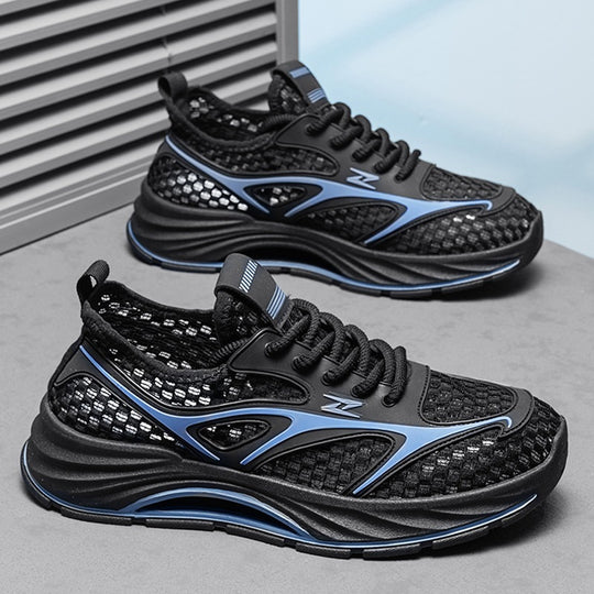 Damen leichte Sport Sneakers mit atmungsaktivem Mesh-Obermaterial und dämpfender Sohle EB
