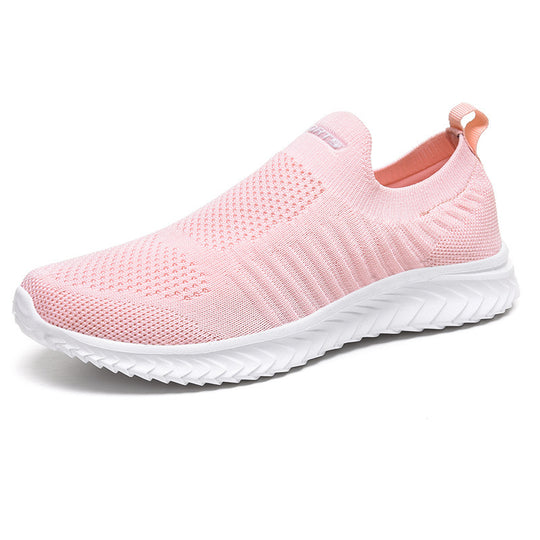 Damen Atmungsaktive Slip-On Sneakers mit elastischem Strick-Obermaterial EB