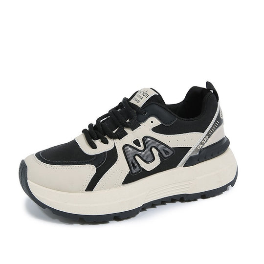 Damen Sportliche Sneakers mit mehrschichtigem Design und dämpfender Laufsohle EB