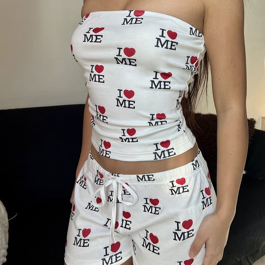 Damen Bandeau-Top mit modischem Druck EB
