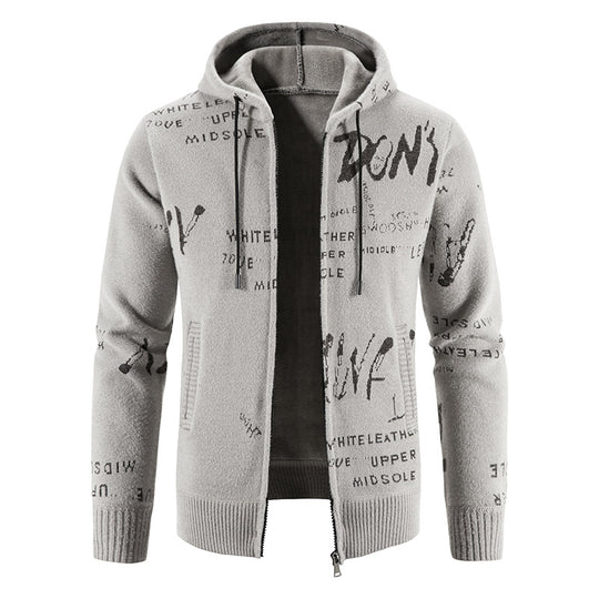 Herren Kapuzenjacke mit grafischem Print und hochelastischen Eigenschaften EB