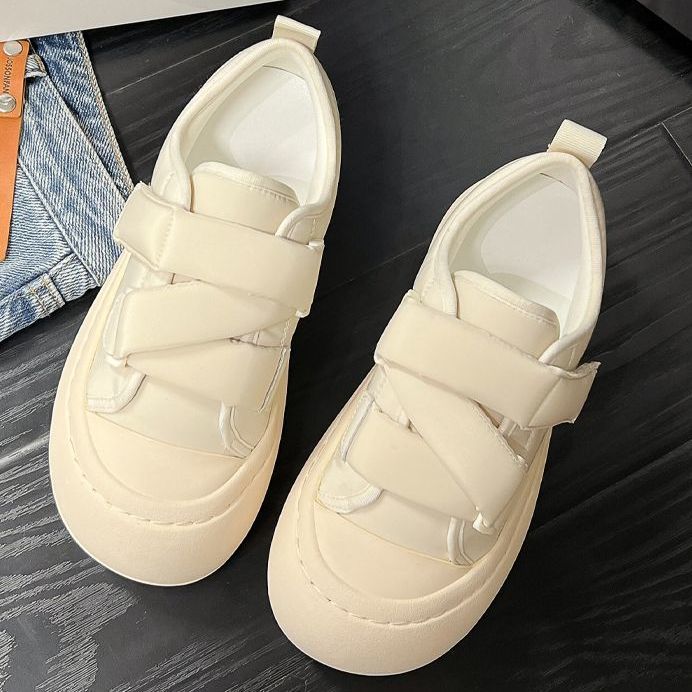 Damen Sneakers mit hohem Plateau und praktischem Klettverschluss EB