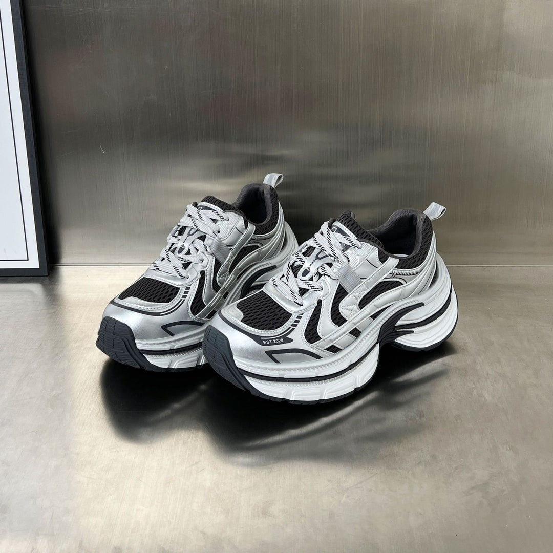 Damen trendige Sneakers mit ausgeglichener Dämpfung und atmungsaktiver Mesh-Oberfläche EB