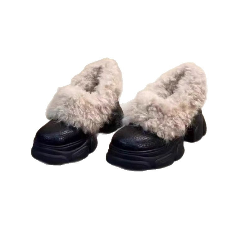 Damen Flauschige Clogs mit trendigem Design und rutschfester Sohle EB