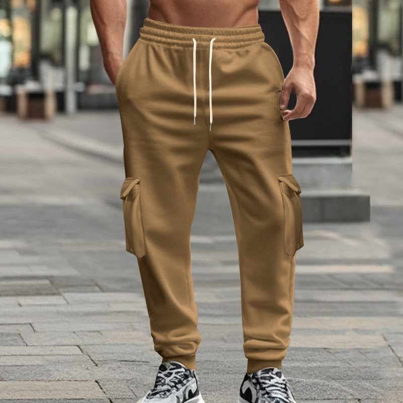 Herren nan Utility-Joggerhose mit seitlichen Klappentaschen, Kordelzugbund und konischer Passform EB